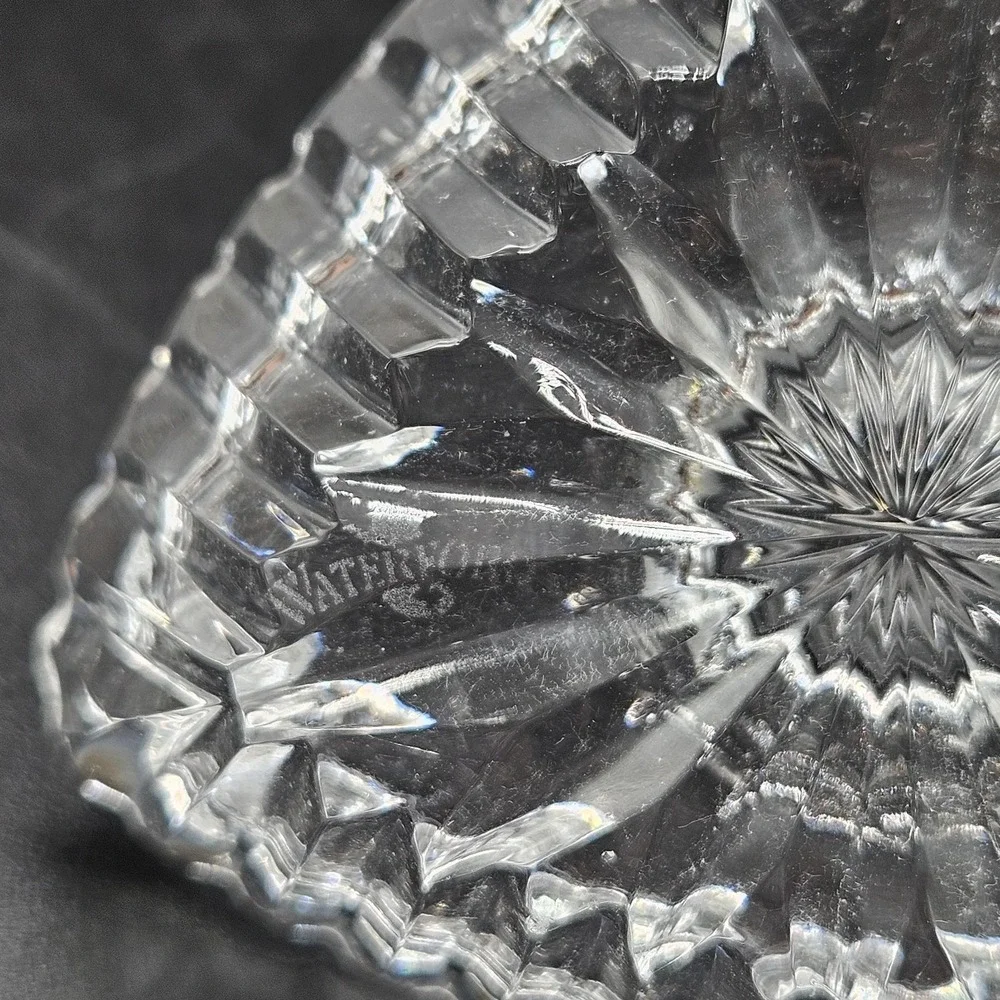 Marquis Waterford Crystal Heart Shaped Ring Jewelry Holder Trinket Dish Signed